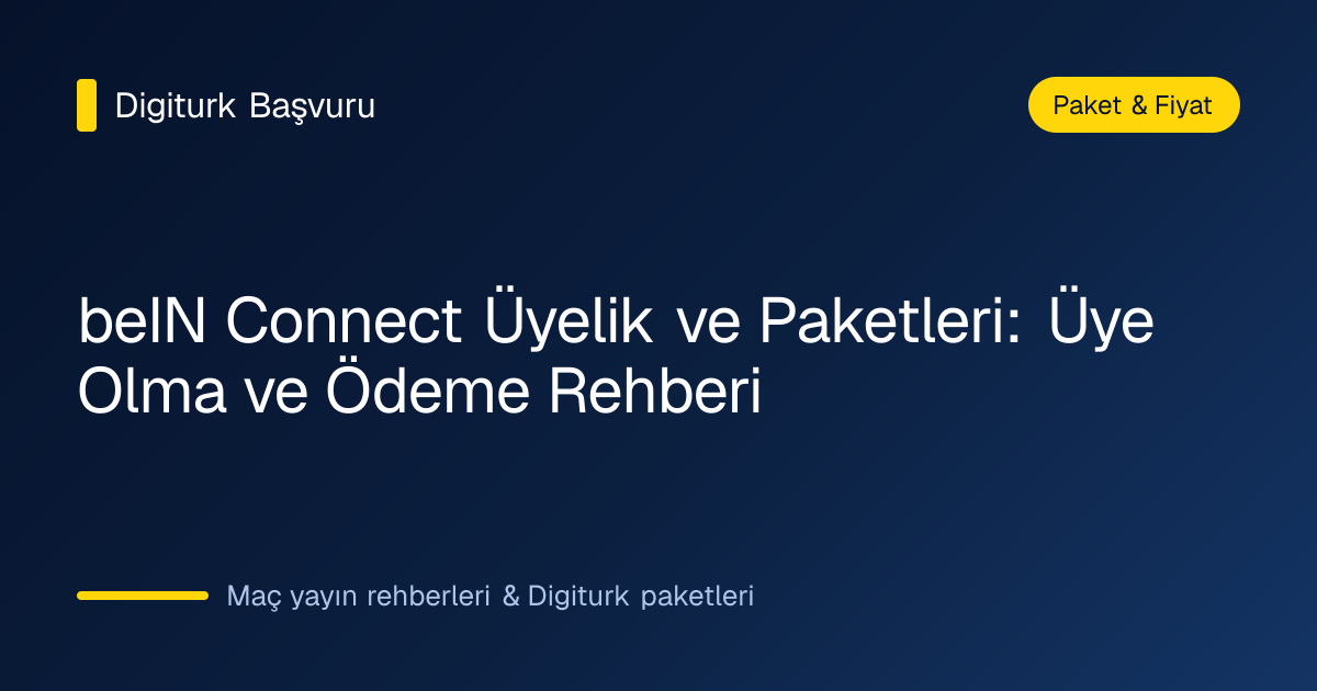 beIN Connect üyelik ve paketleri ödeme seçeneklerini gösteren tablet ekranı