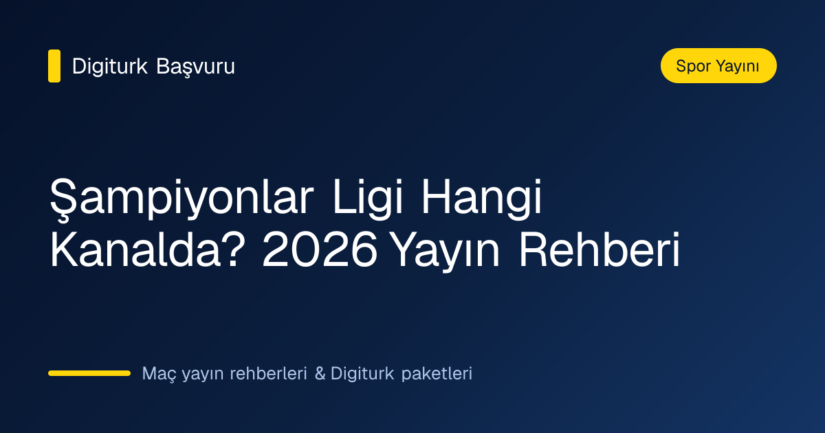 Şampiyonlar Ligi maçının hangi kanalda yayınlandığını gösteren TV ekranı görseli